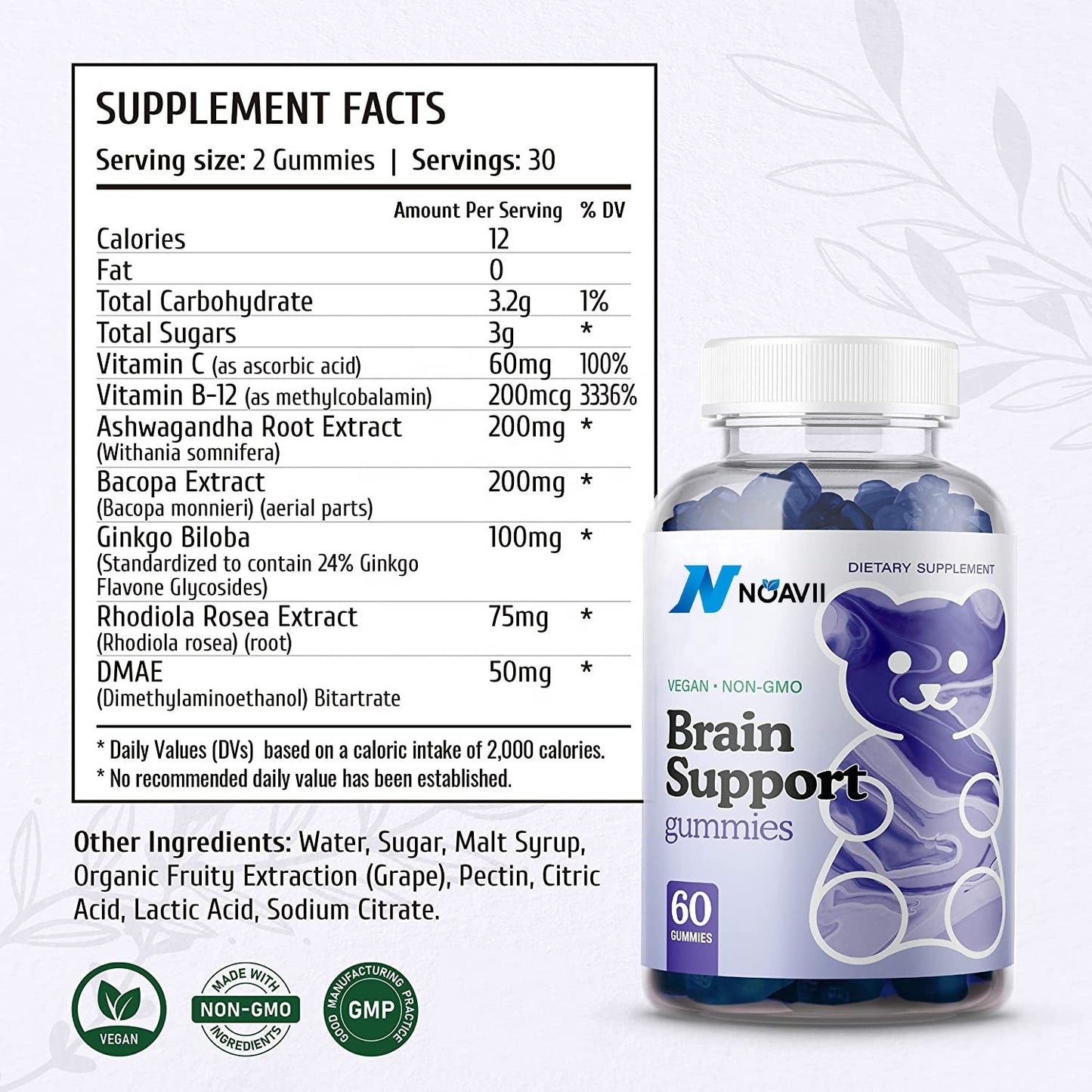 Natural Nootropic Dietary Supplement