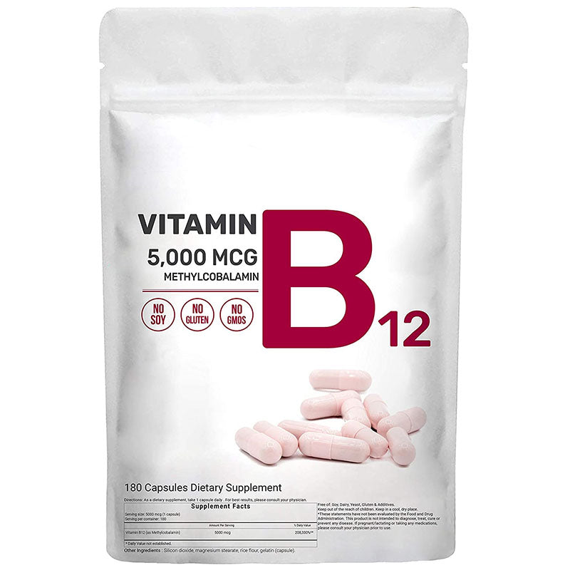 Organic Vitamin B12 Methylcobalamin Supplement,Vitamin B12 Capsules