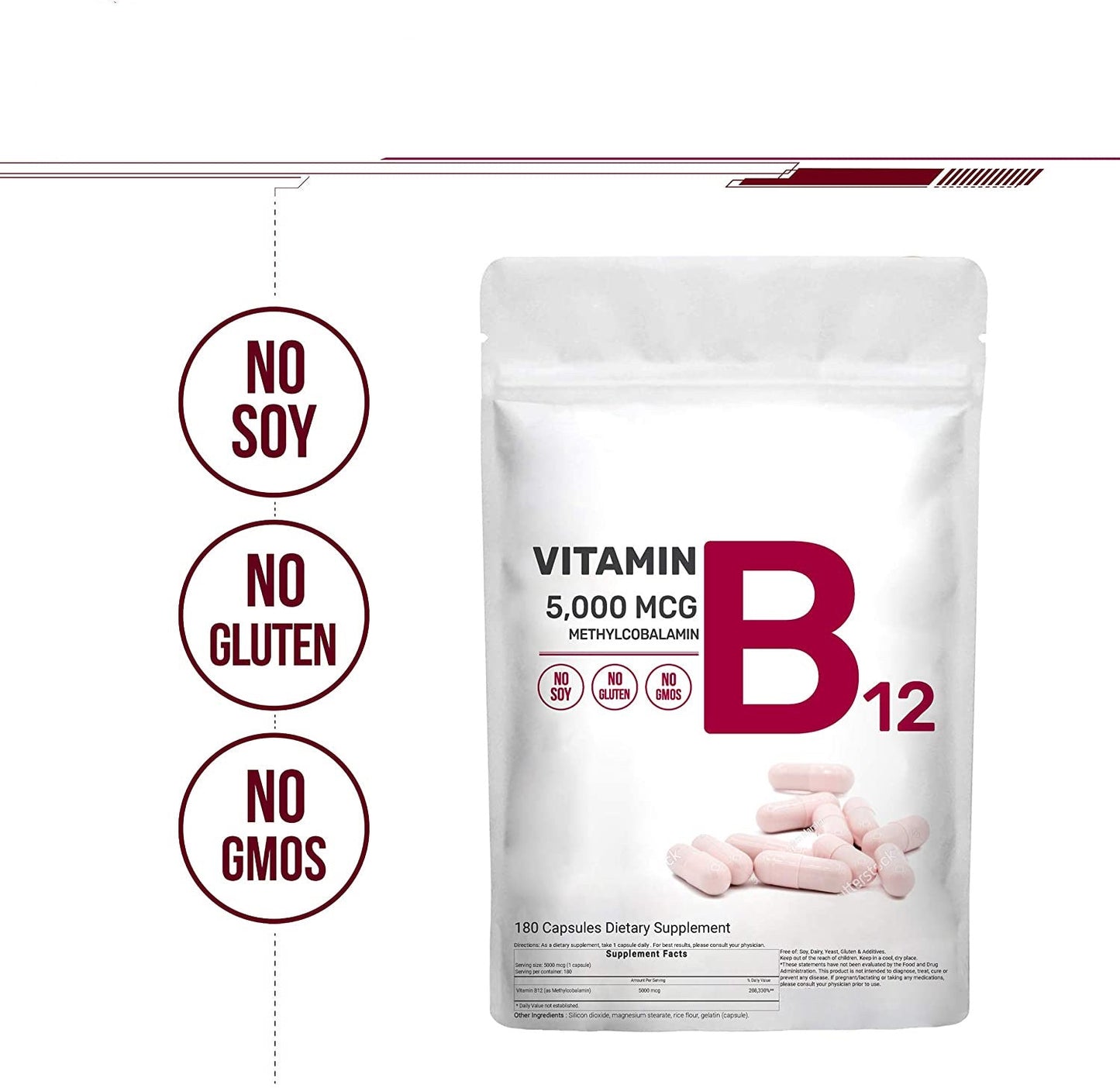Organic Vitamin B12 Methylcobalamin Supplement,Vitamin B12 Capsules