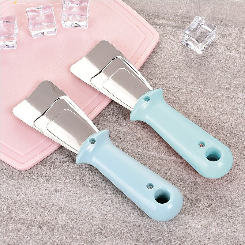 Blue Stainless Steel Deicer Shovel Manual Kitchen Dirt Remover