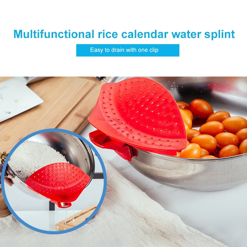 1pcs Silicone Pan Strainers Pot Colanders