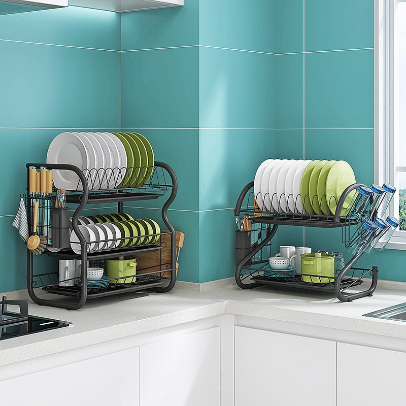 3 Tier Dish Drainer Rack Holder Dish Drying Rack